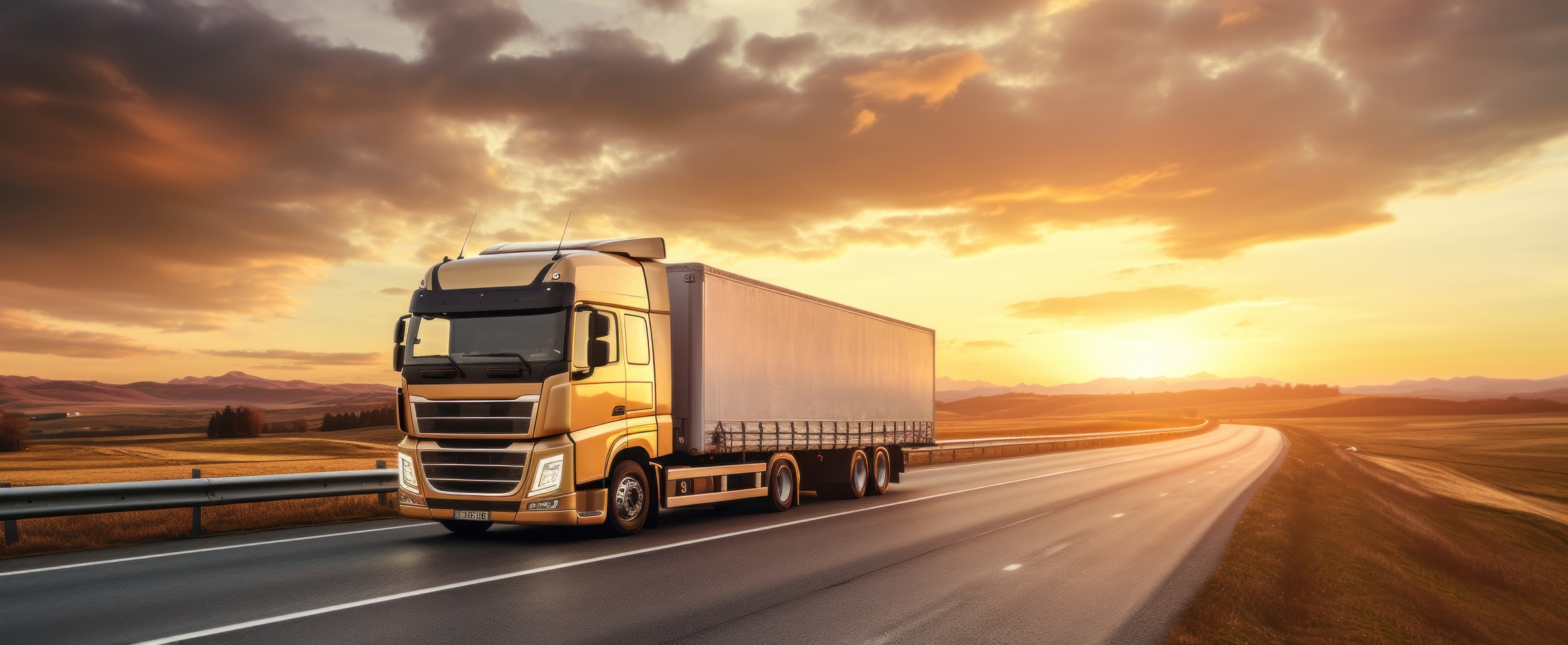 Truck on the road