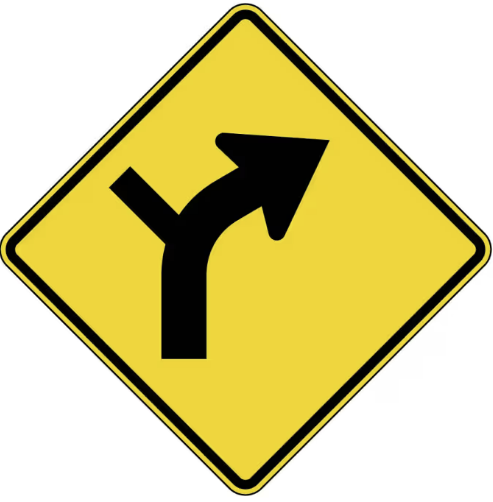 Intersection Within Right Curve    Ahead