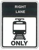Light Rail Only Lane