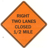 Right Two Lanes Closed