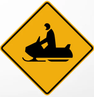Snow Mobile Crossing